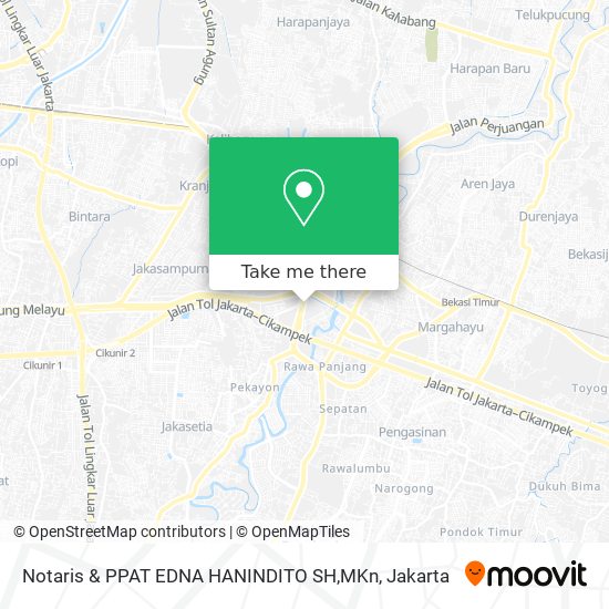 Notaris & PPAT EDNA HANINDITO SH,MKn map