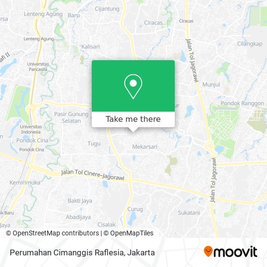 Perumahan Cimanggis Raflesia map