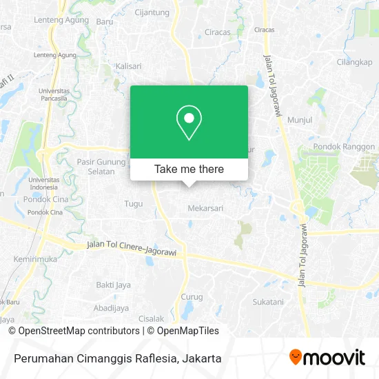 Perumahan Cimanggis Raflesia map