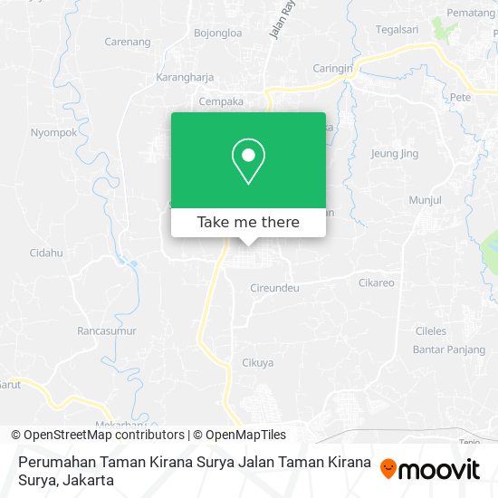 Perumahan Taman Kirana Surya Jalan Taman Kirana Surya map