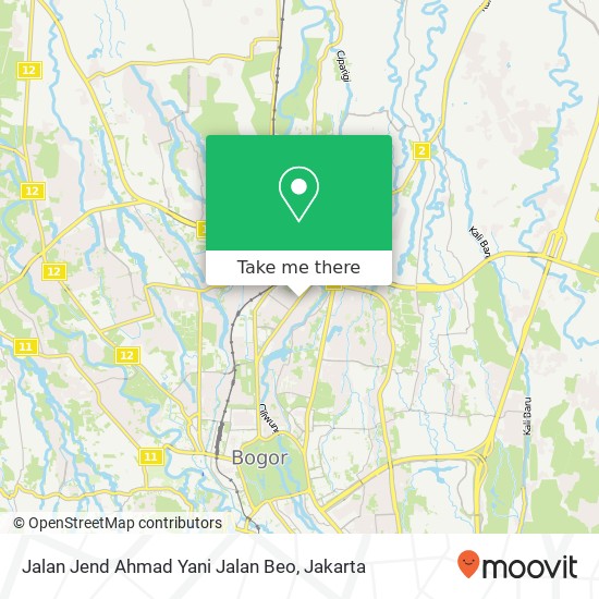 Jalan Jend Ahmad Yani Jalan Beo map