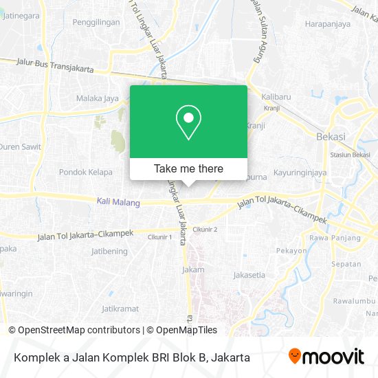 Komplek a Jalan Komplek BRI Blok B map