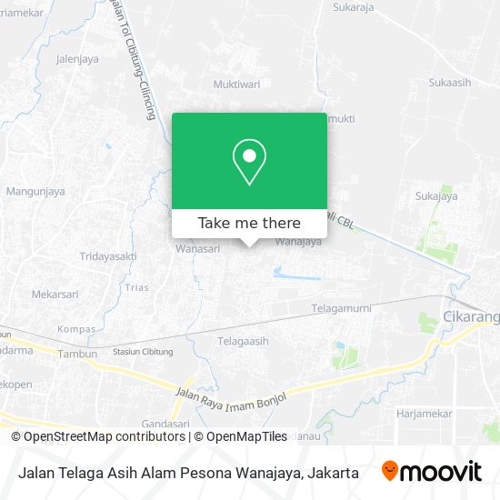 Jalan Telaga Asih Alam Pesona Wanajaya map