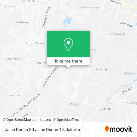 Jalan Durian XII Jalan Durian 14 map