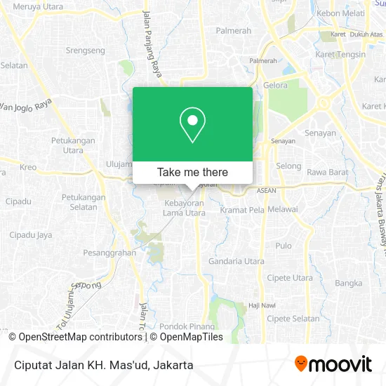 Ciputat Jalan KH. Mas'ud map