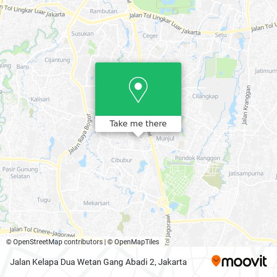 Jalan Kelapa Dua Wetan Gang Abadi 2 map