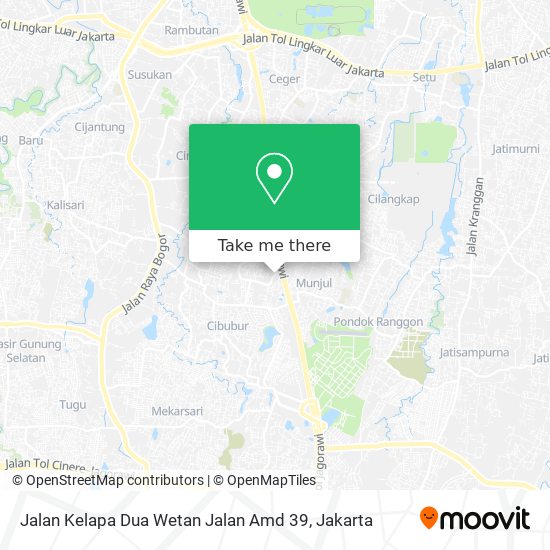 Jalan Kelapa Dua Wetan Jalan Amd 39 map