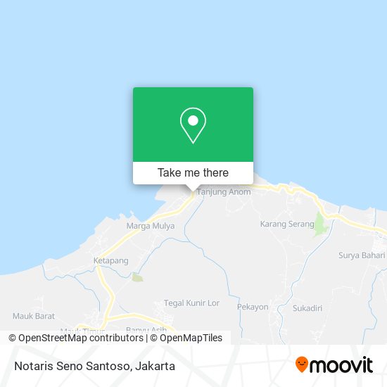 Notaris Seno Santoso, Jalan Raya Tanjung Kait Mauk map