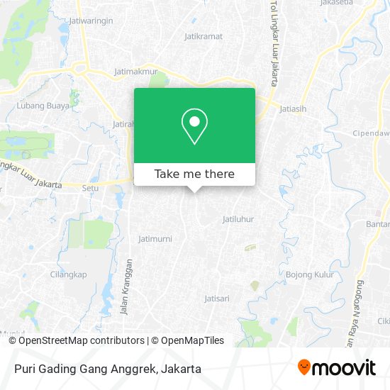 Puri Gading Gang Anggrek map
