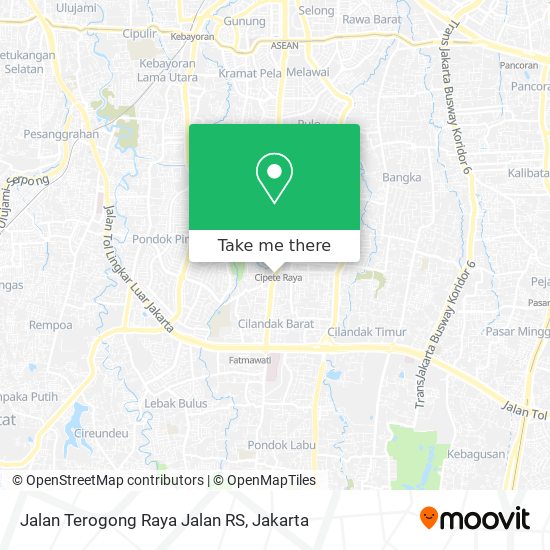 Jalan Terogong Raya Jalan RS map