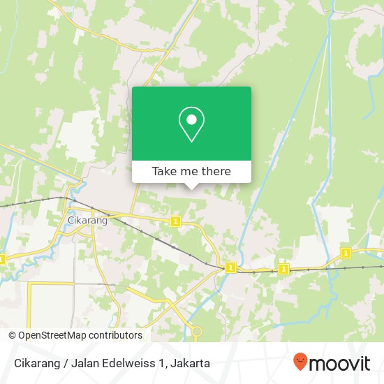 Cikarang / Jalan Edelweiss 1 map