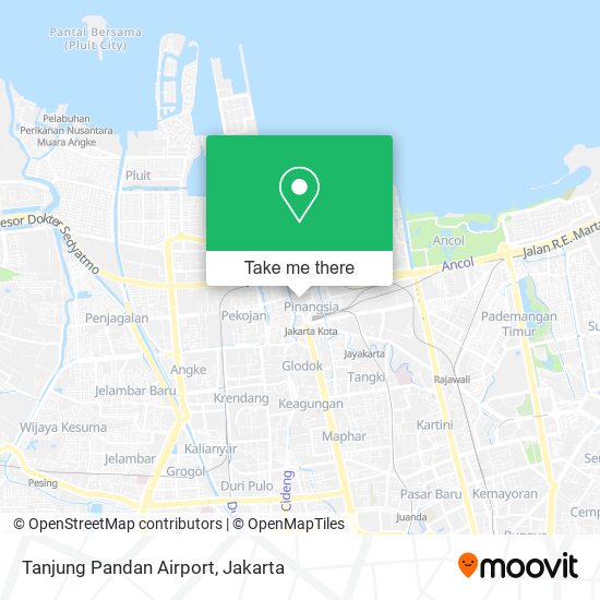 Tanjung Pandan Airport map