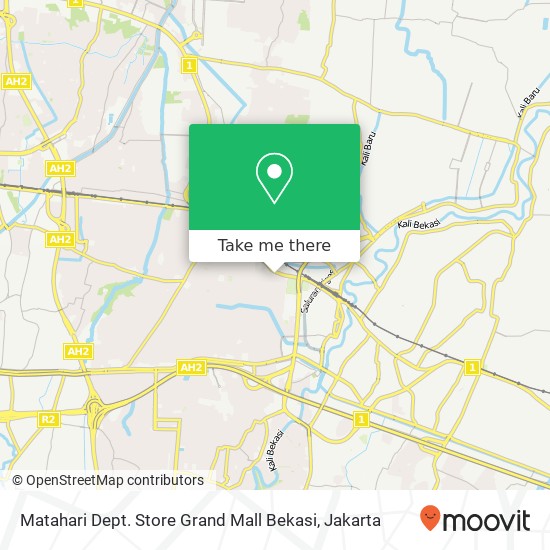 Matahari Dept. Store Grand Mall Bekasi map