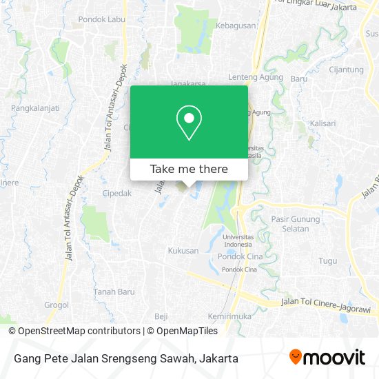 Gang Pete Jalan Srengseng Sawah map