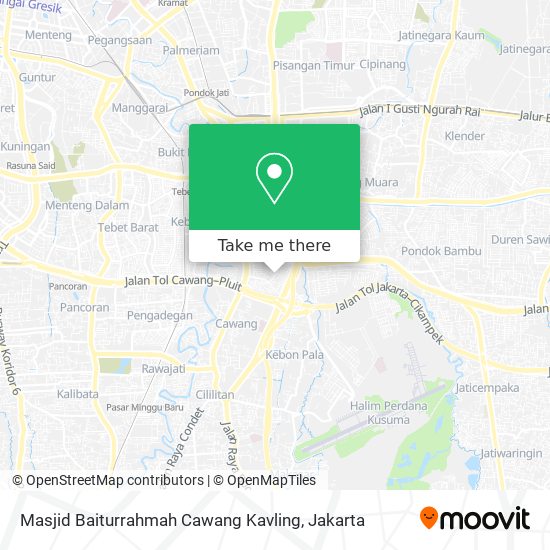 Masjid Baiturrahmah Cawang Kavling map