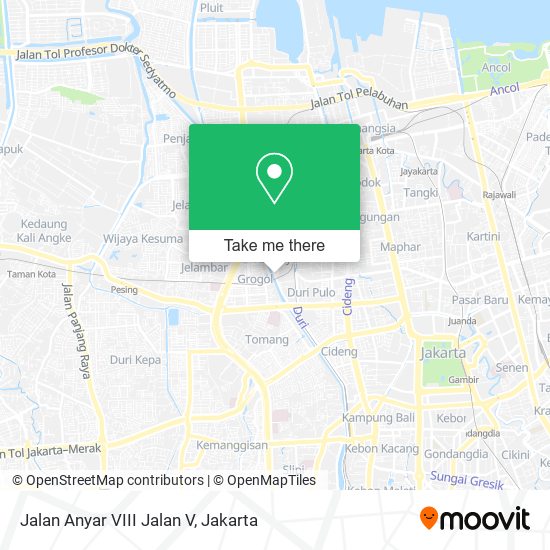Jalan Anyar VIII Jalan V map