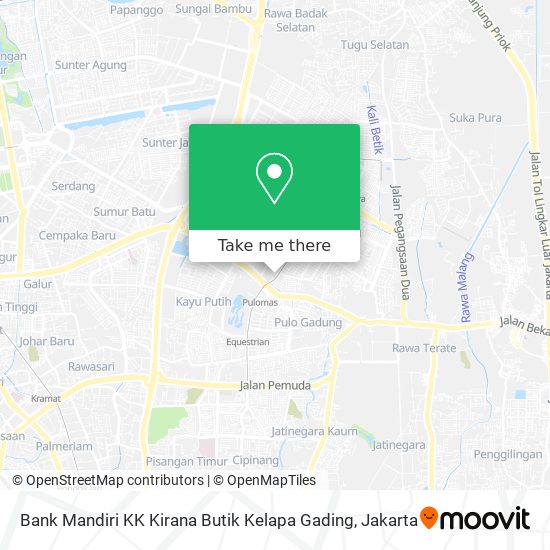Bank Mandiri KK Kirana Butik Kelapa Gading map