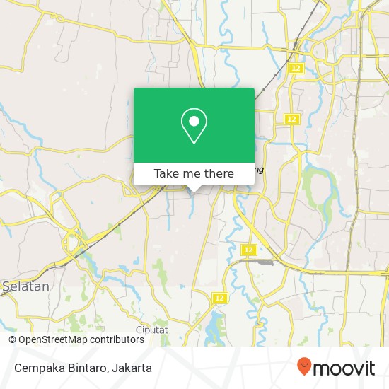 Cempaka Bintaro map