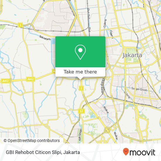 GBI Rehobot Citicon Slipi map