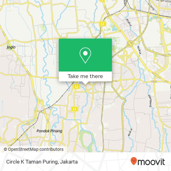 Circle K Taman Puring map