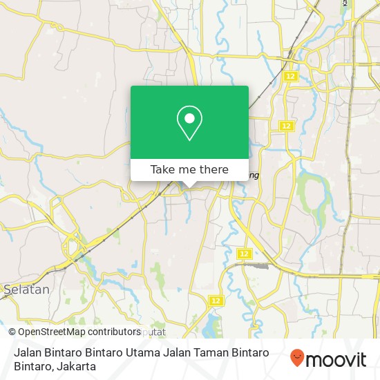 Jalan Bintaro Bintaro Utama Jalan Taman Bintaro Bintaro map