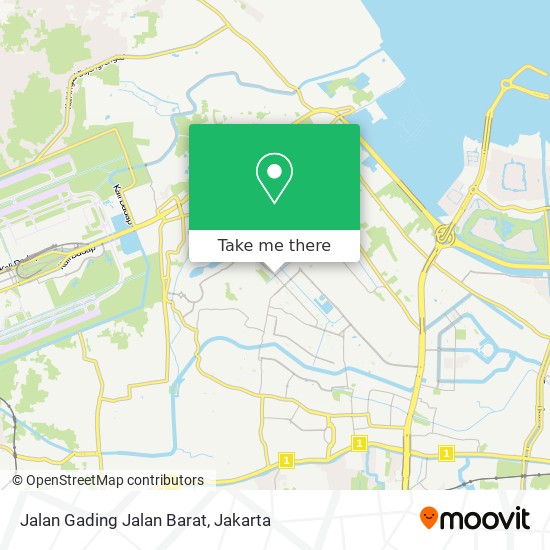 Jalan Gading Jalan Barat map