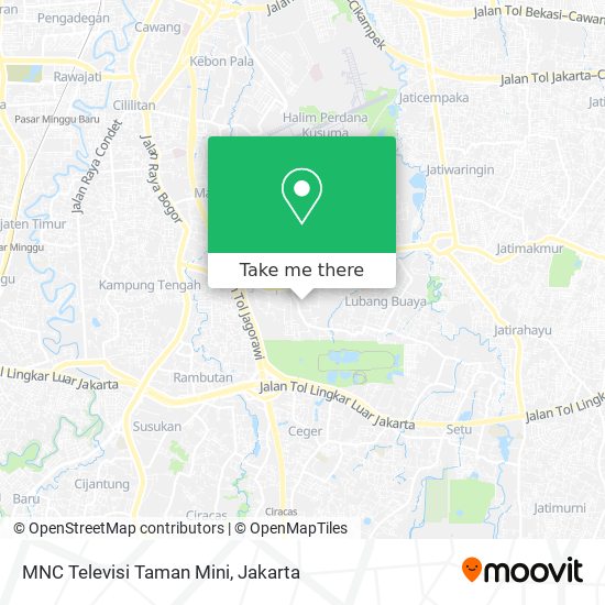 MNC Televisi Taman Mini map