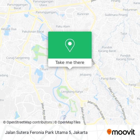 Jalan Sutera Feronia Park Utama 5 map