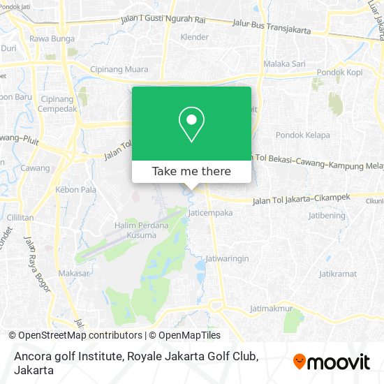 Ancora golf Institute, Royale Jakarta Golf Club map