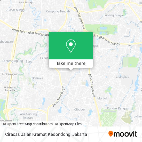 Ciracas Jalan Kramat Kedondong map