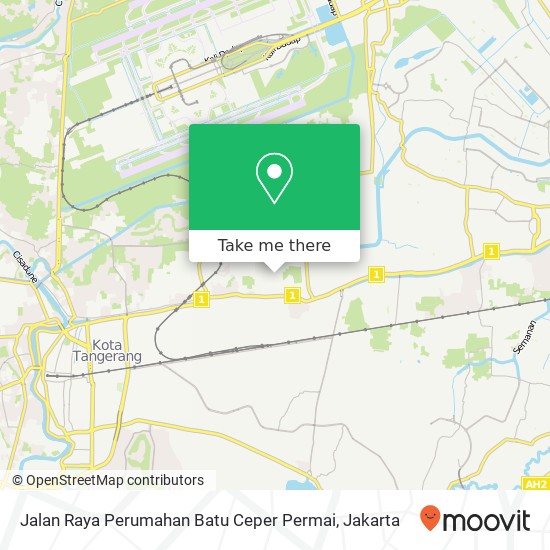 Jalan Raya Perumahan Batu Ceper Permai map