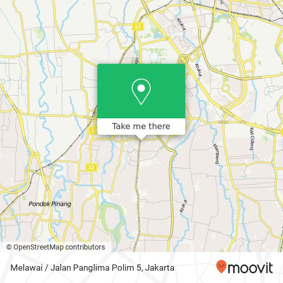 Melawai / Jalan Panglima Polim 5 map