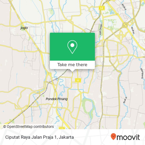 Ciputat Raya Jalan Praja 1 map