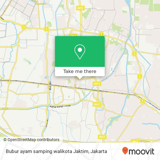 Bubur ayam samping walikota Jaktim map