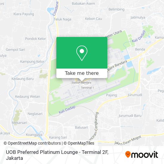 UOB Preferred Platinum Lounge - Terminal 2F map