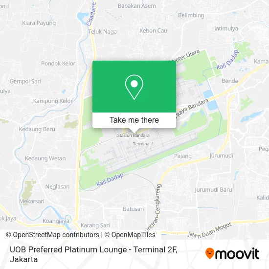 UOB Preferred Platinum Lounge - Terminal 2F map