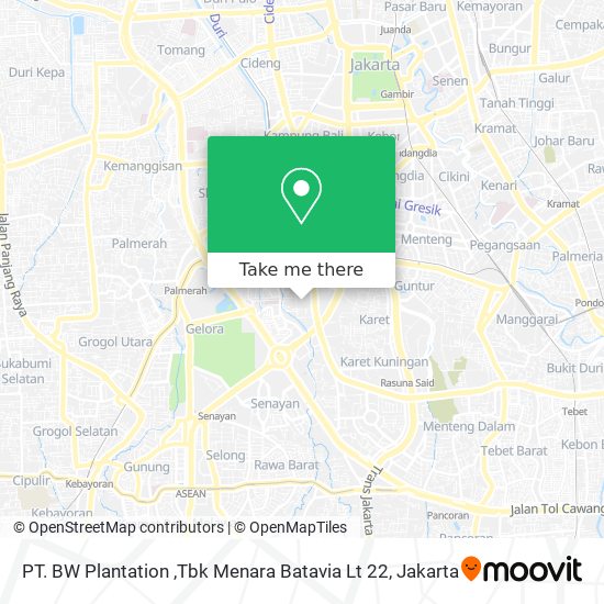 PT. BW Plantation ,Tbk Menara Batavia Lt 22 map