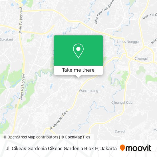 Jl. Cikeas Gardenia Cikeas Gardenia Blok H map