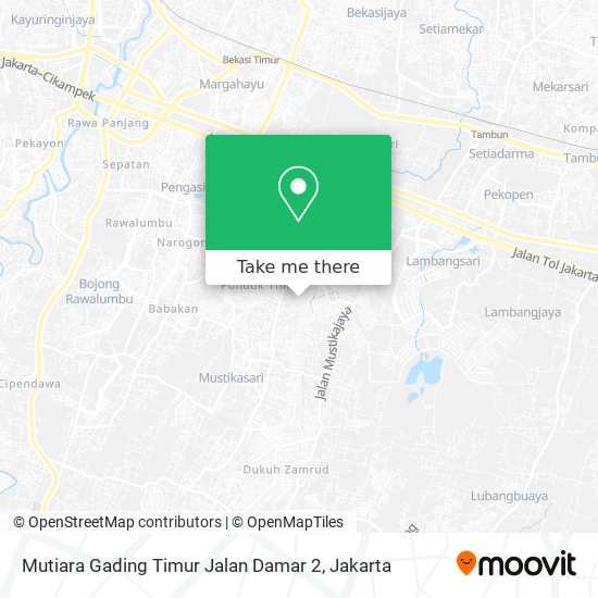 Mutiara Gading Timur Jalan Damar 2 map