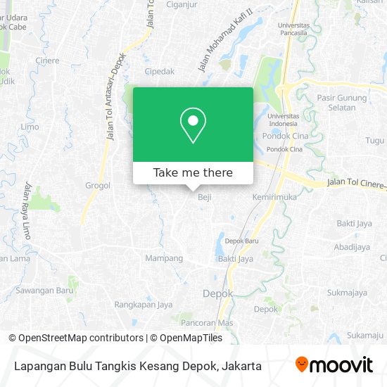 Lapangan Bulu Tangkis Kesang Depok map