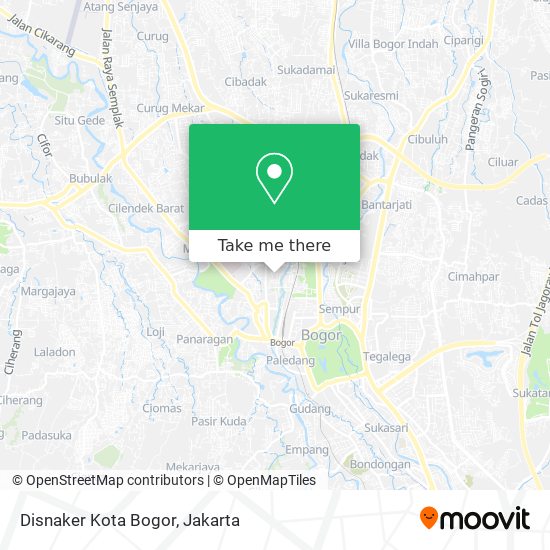 Disnaker Kota Bogor map