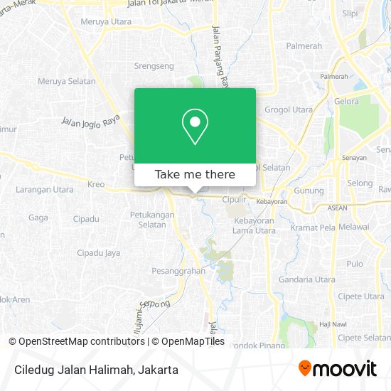 Ciledug Jalan Halimah map