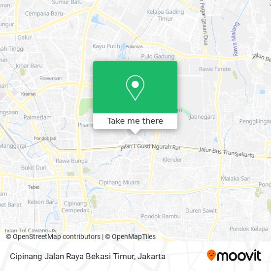 Cipinang Jalan Raya Bekasi Timur map