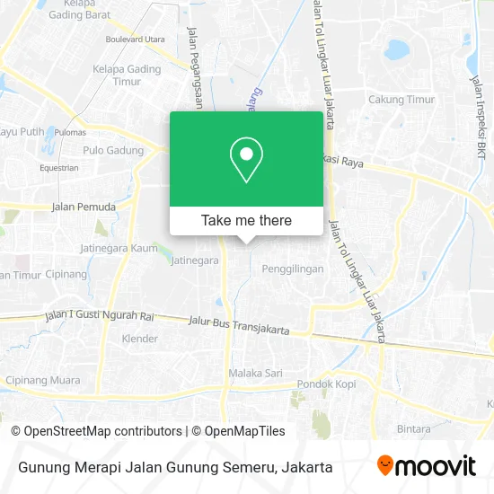 Gunung Merapi Jalan Gunung Semeru map