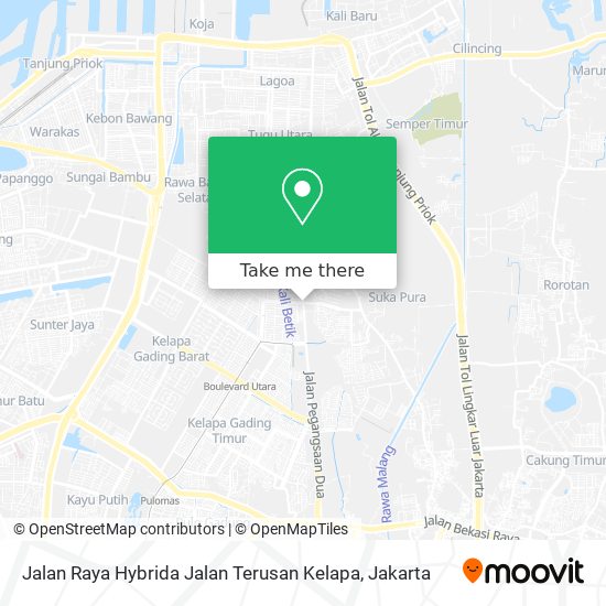 Jalan Raya Hybrida Jalan Terusan Kelapa map