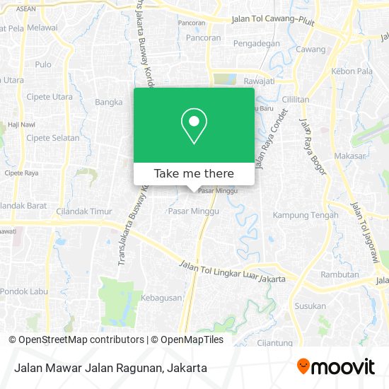 Jalan Mawar Jalan Ragunan map