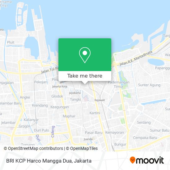 BRI KCP Harco Mangga Dua map