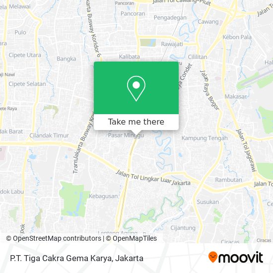 P.T. Tiga Cakra Gema Karya map