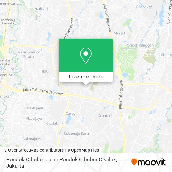 Pondok Cibubur Jalan Pondok Cibubur Cisalak map