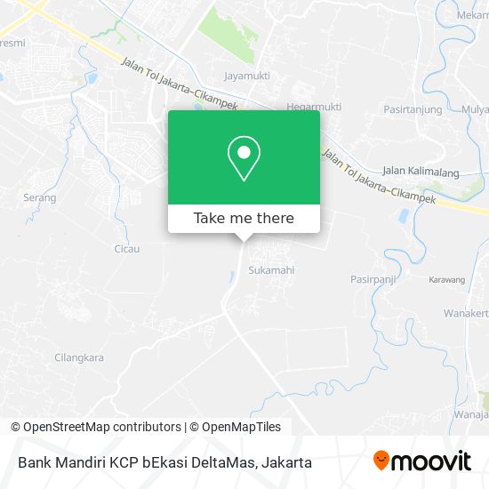 Bank Mandiri KCP bEkasi DeltaMas map